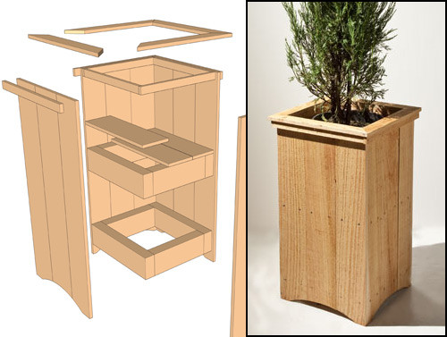 build a wooden planter box