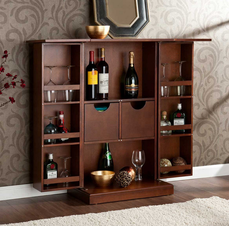 cherry liquor cabinet
