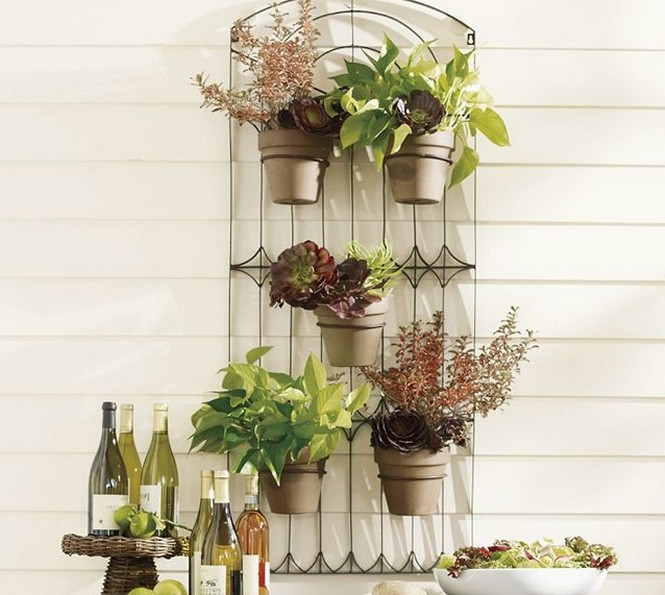 metal wall mounted planters