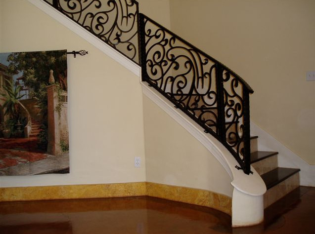 wrought iron stair railing interior