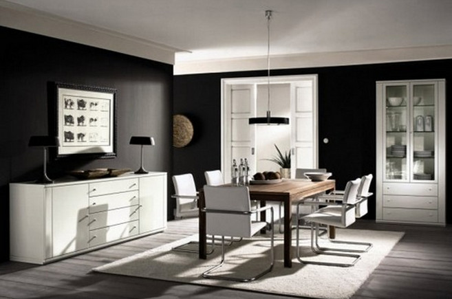 Black and White Painted Rooms