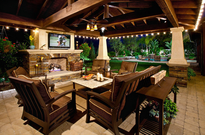 Covered Patios with Fireplaces