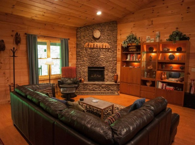 Interior Log Cabin Paneling4