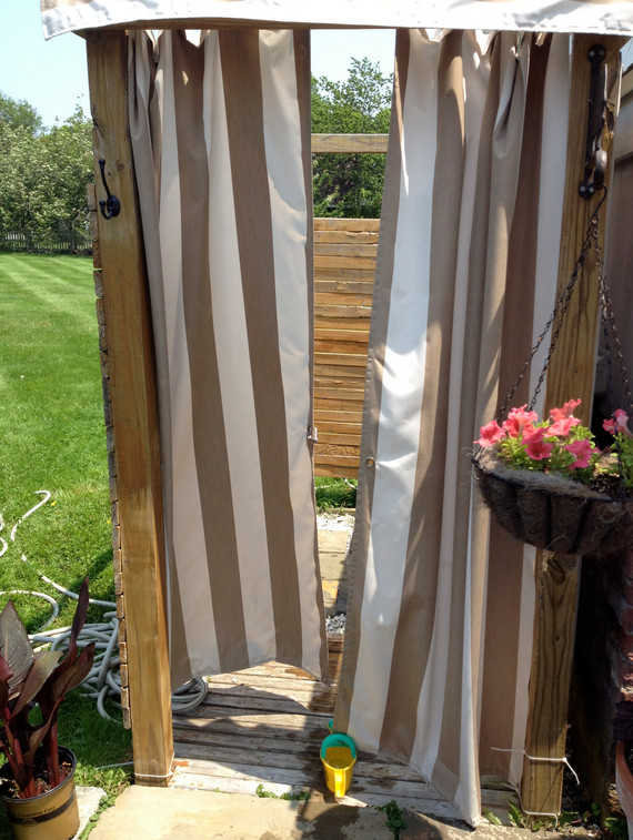 Outdoor Shower Curtain Ideas 2