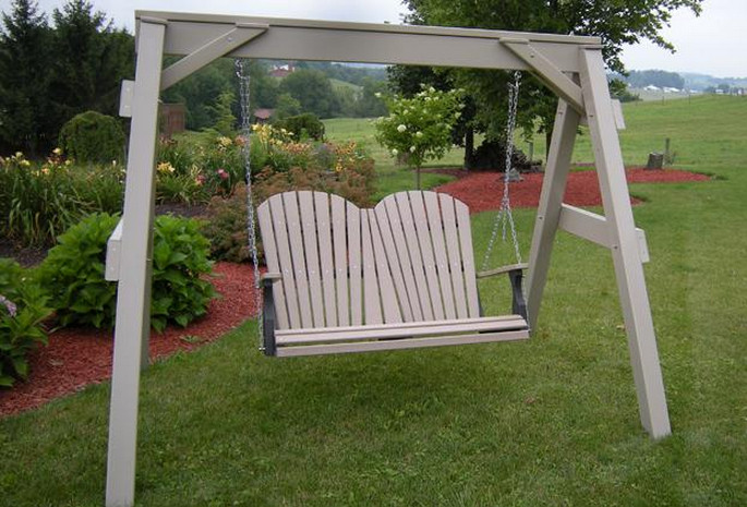 Wooden Front Porch Swing 4