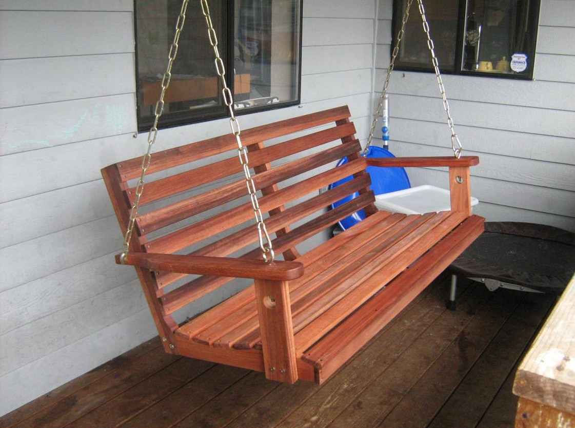 Wooden Front Porch Swing 6