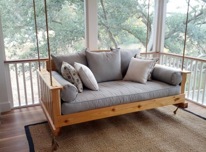 Wooden Front Porch Swing 7